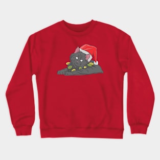 CAT SANTA HAT Crewneck Sweatshirt